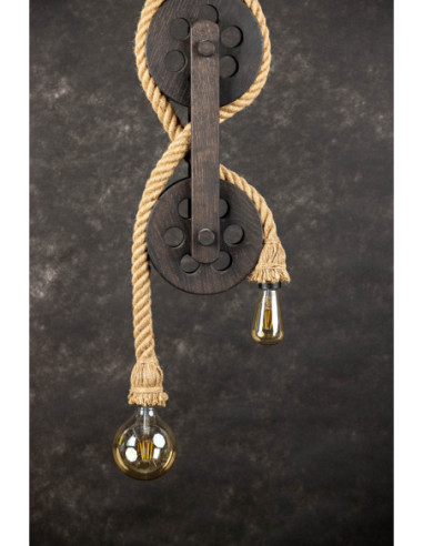 LAMPA WISZĄCA LOFTOWA- LOCH NESS 2PKT. WENGE...