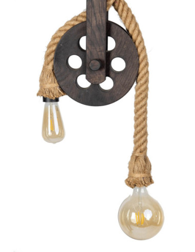 LAMPA WISZĄCA LOFTOWA- LOCH NESS 2PKT. WENGE...