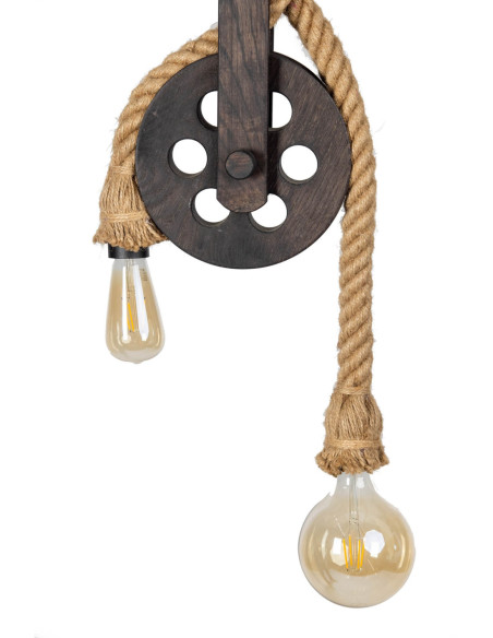 LAMPA WISZĄCA LOFTOWA- LOCH NESS 2PKT. WENGE /HANDMADE/