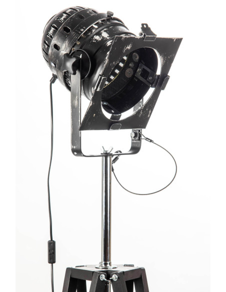 Lampa INDUSTRIALNA Podłogowa Black/reflektor /handmade/