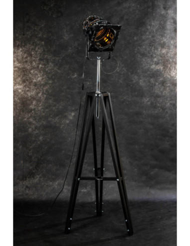 Lampa INDUSTRIALNA Podłogowa Black/reflektor...