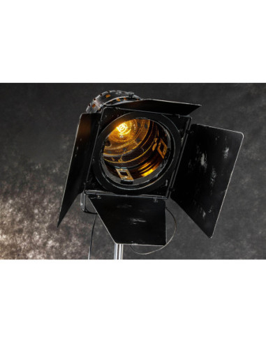 Lampa DREWNIANA Podłogowa BLACK Reflektor...