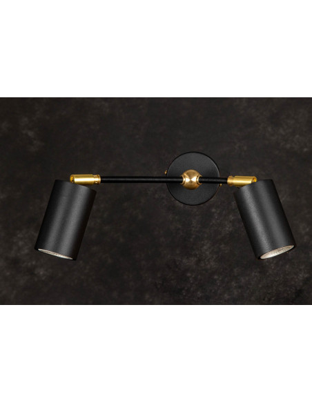 BARTOLOMIU KINKIET 2P CZARNA STR./MOŚIĄDZ