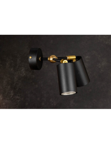 BARTOLOMIU KINKIET 2P CZARNA STR./MOŚIĄDZ