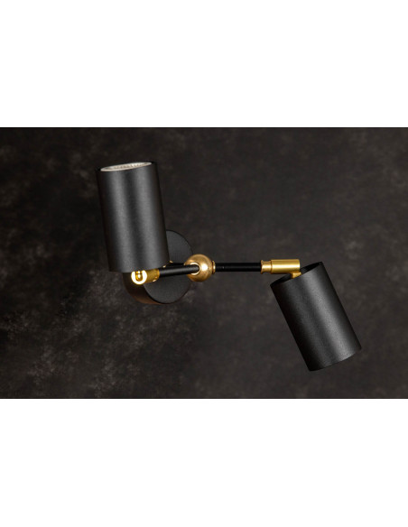 BARTOLOMIU KINKIET 2P CZARNA STR./MOŚIĄDZ