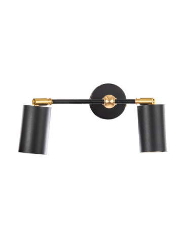 BARTOLOMIU KINKIET 2P CZARNA STR./MOŚIĄDZ