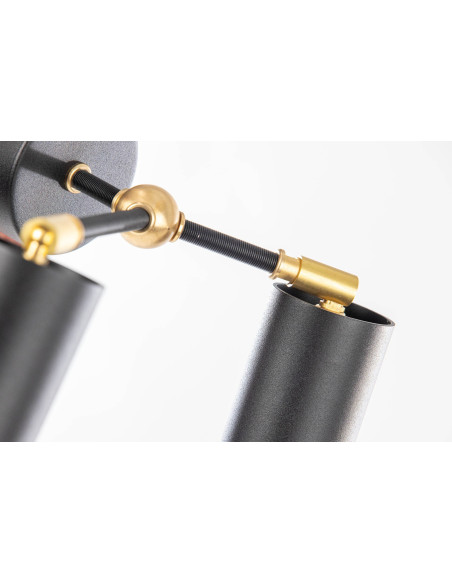 BARTOLOMIU KINKIET 2P CZARNA STR./MOŚIĄDZ