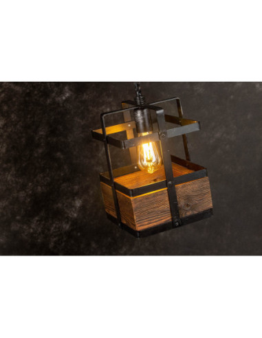 Lampa INDUSTRIALNA HANNIBAL 1L/DREWNO STARE