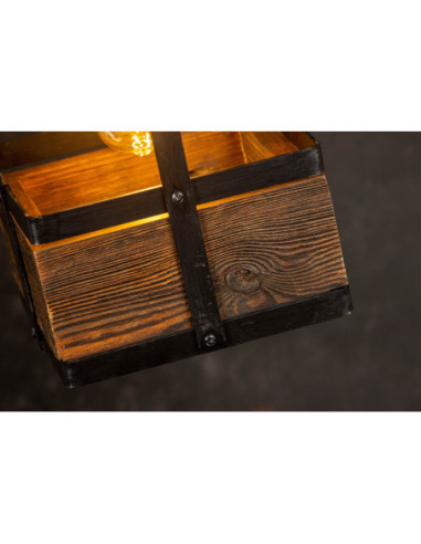 Lampa INDUSTRIALNA HANNIBAL 1L/DREWNO STARE