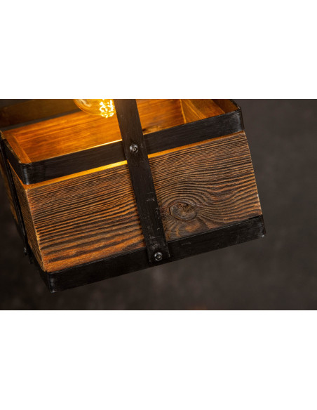 Lampa INDUSTRIALNA HANNIBAL 1L/DREWNO STARE