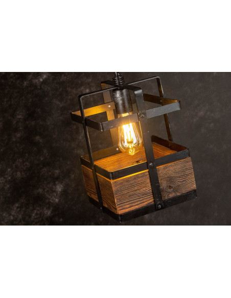 Lampa INDUSTRIALNA HANNIBAL 1L/DREWNO STARE