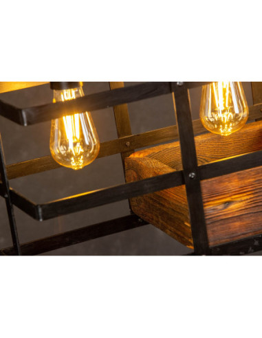 Lampa INDUSTRIALNA HANNIBAL 3L/DREWNO STARE