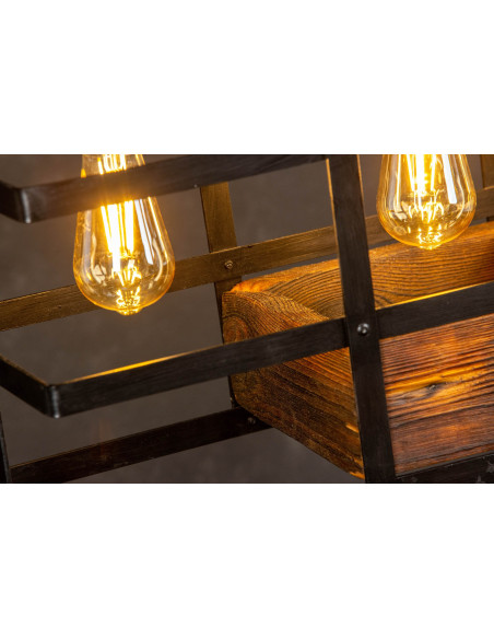 Lampa INDUSTRIALNA HANNIBAL 3L/DREWNO STARE