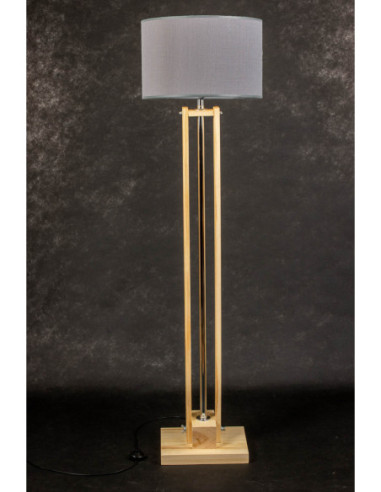 Lampa podłogowa CLASSIC Natural/HANDMADE/SZARY