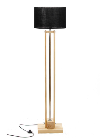 Lampa podłogowa CLASSIC Natural/HANDMADE/BLACK