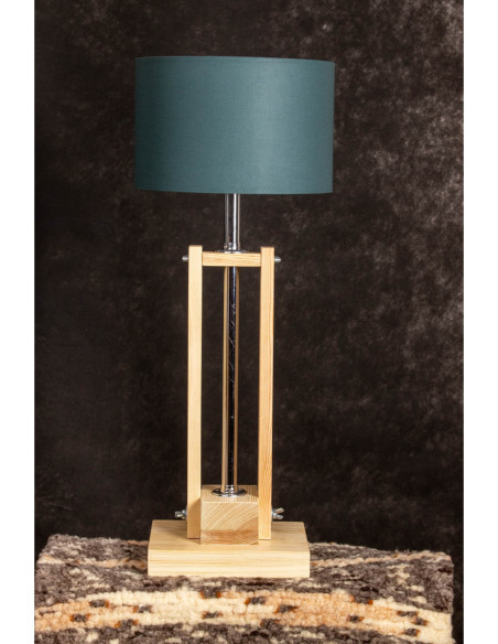 Lampa CLASSIC GABINETOWA NATURAL /HANDMADE/BOTTLE GREEN