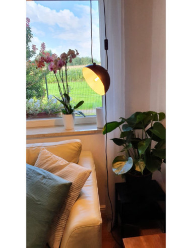 LAMPA WISZĄCA EYE/BLACK/ Z WTYCZKĄ