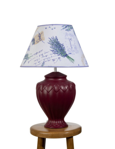Lampa ceramiczna ARTEMIDA w kolorze bordo /HAND...