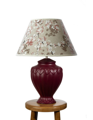 Lampa ceramiczna ARTEMIDA w kolorze bordo /HAND...