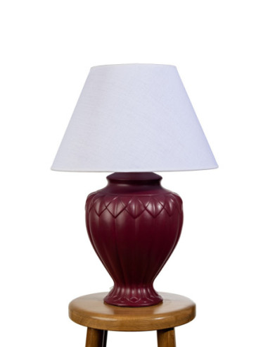Lampa ceramiczna ARTEMIDA w kolorze bordo/HAND...