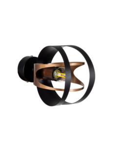 SELENA Kinkiet - CZARNY/MIEDŹ