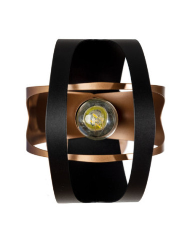 SELENA Kinkiet - CZARNY/MIEDŹ