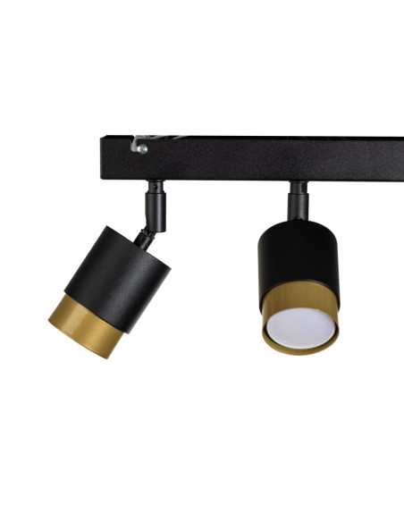 PLAFON Soul 3P CZARNA STRUKTURA/ZŁOTO