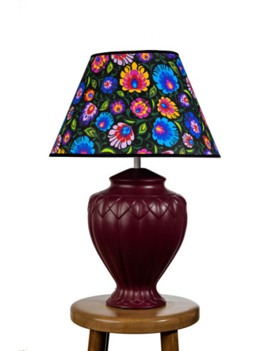 Lampa ceramiczna ARTEMIDA w kolorze bordo /HAND...