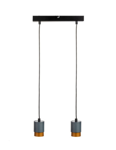 LAMPA Soul 2L SZARY PERŁOWY/MIEDŹ/CZARNA STRUKTURA