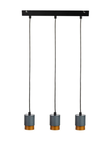 LAMPA Soul 3L SZARY PERŁOWY/MIEDŹ/CZARNA STRUKTURA