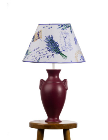 Lampa ceramiczna HERA w kolorze bordo /HAND...