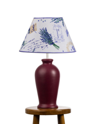 Lampa ceramiczna ERIS w kolorze bordo /HAND...