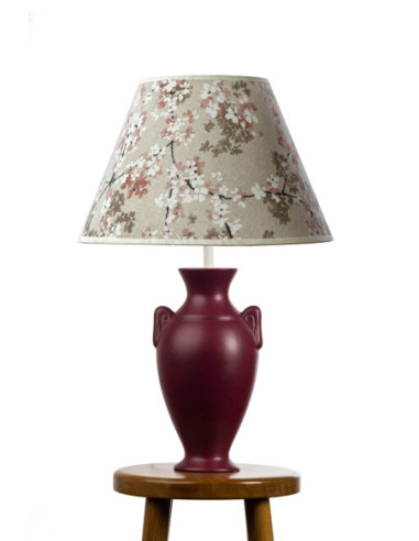 Lampa ceramiczna HERA w kolorze bordo /HAND...