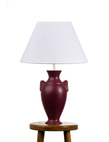 Lampa ceramiczna HERA w kolorze bordo/HAND...