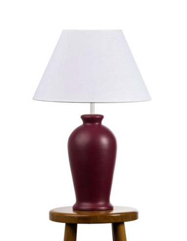 Lampa ceramiczna ERIS w kolorze bordo/HAND...