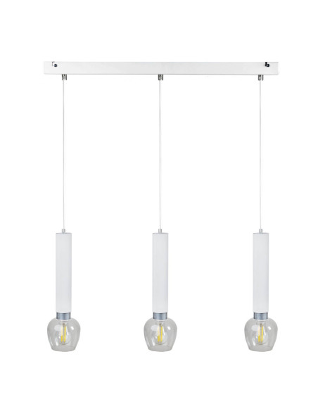 SPECTRA 340/BIAŁO-SREBRNA/SZKŁO TRANSPARENTNE-3PKT.