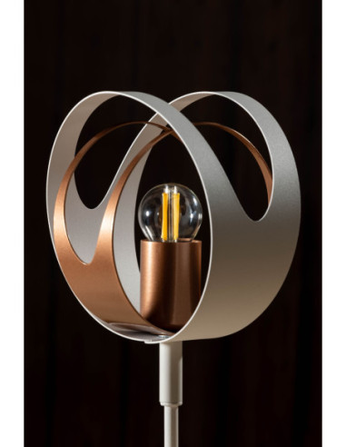 Lampa Stołowa SELENA w kolorze biało-miedzianym