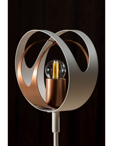 Lampa Stołowa SELENA w kolorze biało-miedzianym