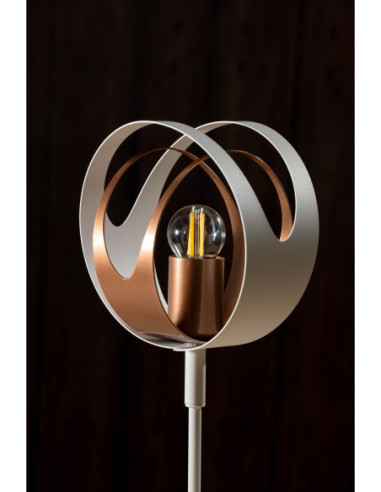 Lampa Stołowa SELENA w kolorze biało-miedzianym