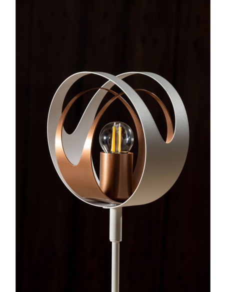 Lampa Stołowa SELENA w kolorze biało-miedzianym