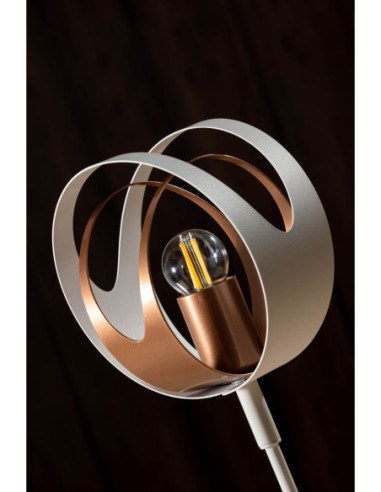 Lampa Stołowa SELENA w kolorze biało-miedzianym