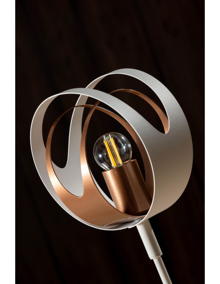 Lampa Stołowa SELENA w kolorze biało-miedzianym