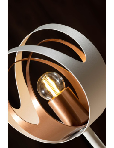 Lampa Stołowa SELENA w kolorze biało-miedzianym