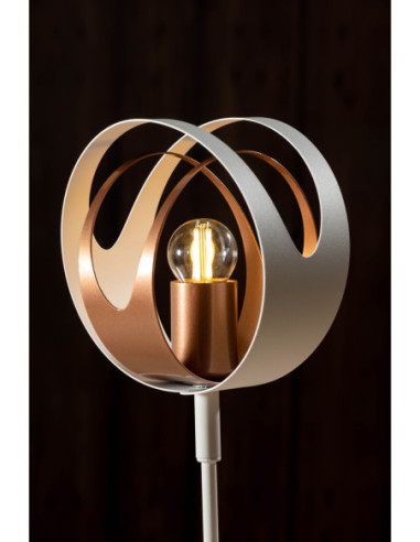 Lampa Stołowa SELENA w kolorze biało-miedzianym