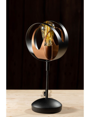Lampa Stołowa SELENA w kolorze czarno-miedzianym