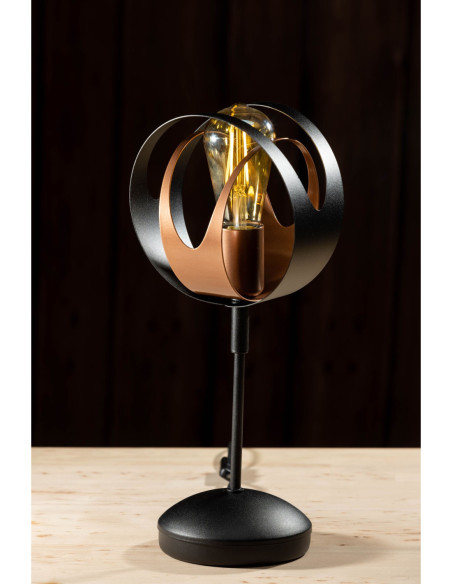 Lampa Stołowa SELENA w kolorze czarno-miedzianym