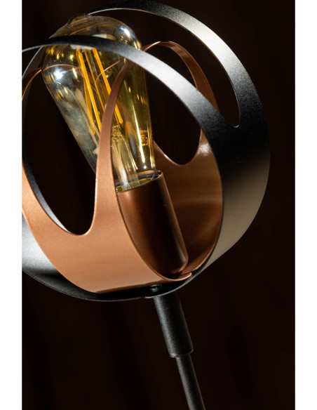 Lampa Stołowa SELENA w kolorze czarno-miedzianym