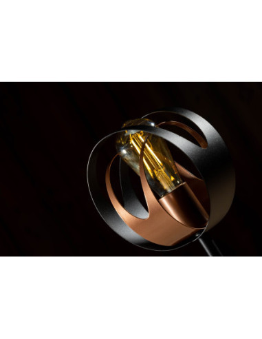 Lampa Stołowa SELENA w kolorze czarno-miedzianym