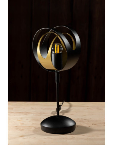 Lampa Stołowa SELENA w kolorze czarno-złotym