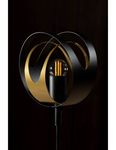 Lampa Stołowa SELENA w kolorze czarno-złotym